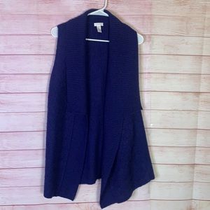 Chico’s‎ Open Front Wool Blend Sweater Vest Chico’s Size 2